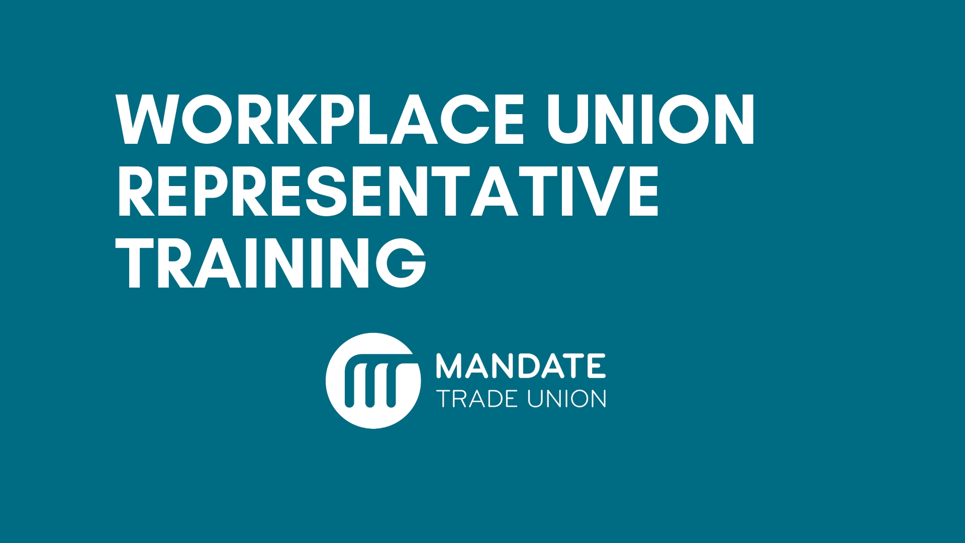 Workplace Union Representative Training Mandate Trade Union Ireland
