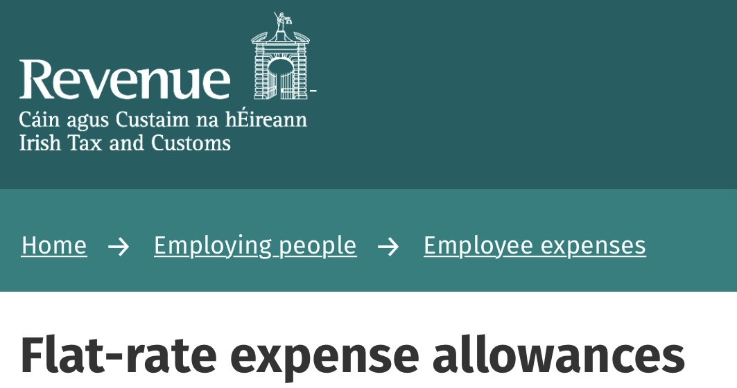 Claiming Flat Rate Expenses From Revenue Mandate Trade Union Ireland